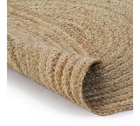 Generico Tappeto in Juta Intrecciata 90 cm Rotondo,Beige,1.9kg,245336