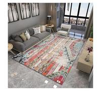 Generico Tappeto Lavabile Con Pile Corta For Soggiorno E Camera Da Letto, Tappetos Interno Antiscivolo, Decorazione Durevole For Zone Ad Alto Traffico Domestico, Appartamento(Red,50 * 80cm)