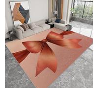 Generico Tappeto lavabile in lavatrice 60 x 90 cm, tappeto antiscivolo e antipelo romantico fiocco strisce - corridore morbido stile retrò per soggiorno camera da letto sala da pranzo cucina