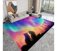 Generico Tappeto lavabile in lavatrice Animale Lupo Aurora 160 x 230 cm Antiscivolo Non perde pelucchi Tappeto, Moquette soggiorno Colore, per interni per soggiorno, camera da letto