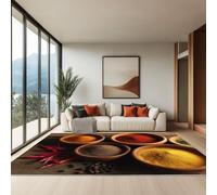 Generico Tappeto lavabile in lavatrice Tavolo In Legno Living Fragrance 180 x 240 cm Camera da letto Home Decor Tappeto Cachi, per Camera Sala da Pranzo Cameretta Bambino Ufficio