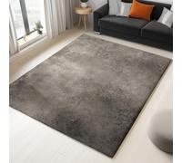 Generico Tappeto lavabili in lavatrice per Soggiorno, antiscivolo Sala da pranzo Camera da letto - Industria Tappeti Consistenza Del Cemento In Difficoltà tappeto d'area, Grigio, 100 x 150 cm