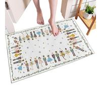 Genérico Tappeto natalizio | Tappeto interno per Natale | Casa tessile con albero fiocchi di neve e renna per camera da residenza studentesca appartamento divano laterale