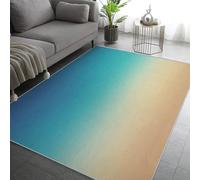 Generico Tappeto Ombre Blu Cachi, Tappeto Camera da Letto Semplice Sfumatura, Tappeti Salotto 80x150, Tappetino Scendiletto Zerbino Piccolo, Morbido Flanella Pelo Corto H-6