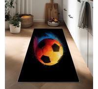 Generico Tappeto passatoia corridoio 60 x 120 cm arte digitale, tappeto antiscivolo stampato sport colore calcio vernice spray, lavabile per ingresso cucina soggiorno bagno lavanderia