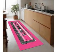 Generico Tappeto Passatoia Corridoio Rose, Tappeto Antiscivolo Stampato Moderne Minimaliste Cassette Audio Vibrant - Lavabile per Ingresso Cucina Soggiorno Bagno Lavanderia 60 x 150 cm