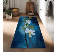 Generico Tappeto passatoia lungo 50 x 140 cm arte astratta, corridore antiscivolo per corridoio pittura a olio nebbia fiori foglie - tappeto lavabile per cucina ingresso bagno camera scale