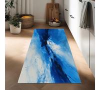 Generico Tappeto Passatoia Lungo 50 x 140 cm, Corridore Antiscivolo per Corridoio Schizzi d'Inchiostro Astratti, Tappeto Lavabile Arte Moderna per Cucina Ingresso Bagno Camera Scale