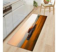 Generico Tappeto Passatoia Lungo 60 x 120 cm, Corridore Antiscivolo per Corridoio Retrò Campi Carri Armati - Tappeto Lavabile Paesaggio Naturale per Cucina Ingresso Bagno Camera Scale