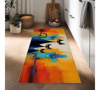 Generico Tappeto Passatoia Lungo 60 x 150 cm, Corridore Antiscivolo per Corridoio Retrò Colorato Cielo Animali Gatti - Tappeto Lavabile Arte Astratta per Cucina Ingresso Bagno Camera Scale