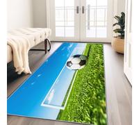 Generico Tappeto Passatoia per Corridoio Campo Da Calcio 40 x 120 cm Tappeto Cucina Antiscivolo e Lavabile Tappeti Runner Ingresso Tappetino Passatoia Verde Erba Lungo per Entrata Lavanderia