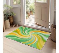 Generico Tappeto per bambini cameretta bambine bambini Verde Moderno Minimalista Motivo A Vortice Tappeto per camera da letto estetico morbido decorativo, interni ed esterni 60 x 90 cm