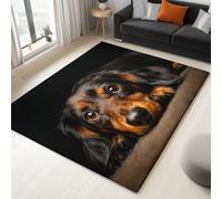 Generico Tappeto per la Casa 120 x 170 cm, Tappeto Pelo Basso e Antiscivolo Animali Simpatici Bassotti, Tappeti per Camera dei Bambini Sala da Pranzo Arredamento Domestico Fotografia Naturalistica