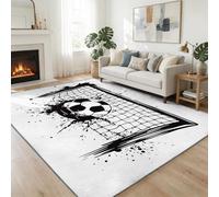 Generico Tappeto per la Casa 60 x 90 cm, Tappeto Pelo Basso e Antiscivolo Geometria Disegnato A Mano Sport Calcio Tappeti per Camera dei Bambini Sala da Pranzo Arredamento Domestico Minimalismo