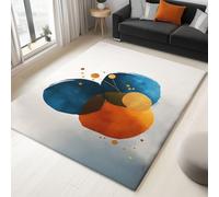 Generico Tappeto per la Casa 60 x 90 cm, Tappeto Pelo Basso e Antiscivolo Puntini Colorati Astratti Tappeti per Camera dei Bambini Sala da Pranzo Arredamento Domestico Modernismo