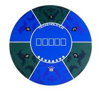 Generico Tappeto Poker Rotondo - 60/80/100/120/140/160cm 6-10 Persone Texas Hold'em | Piano Pieghevole Portatile | Adatto Giochi Carte Blackjack