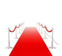 Generico Tappeto Rosso 1 x 20 m Extra Spesso 400 g/m2,Rosso,8.45kg,241281