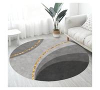 Generico Tappeto Rotondo Lavabile E Antiscivolo, Design Vintage-moderno For Soggiorno, Camera Da Letto E Ufficio,tappeto Di Pavimento Pliabile E Morbido For Domestici E Decorazione(Gray,60 * 60cm)