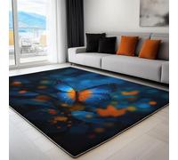 Generico Tappeto Salotto 160 x 230cm Morbido Tappeto Scendiletto Camera da Letto Farfalla dei sogni tema della fiaba Tappeti Lavabili per Salotto Cameretta Bambino Ufficio Ingresso