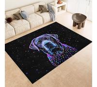Generico Tappeto Salotto 160x230 cm 3D Modelli Cane Stelle Creativo Tappeto Antiscivolo Lavabile in Lavatrice Tappeti Camera da Letto Imitazione Cashmere Adatto per Cameretta dei Bambini Zona Notte