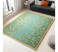 Generico Tappeto Salotto Fiori Di Vite 160x230cm Tappeto pelo corto Camera da letto Cucina Soggiorno cameretta sala camera Tappeti moderni lavabile antiscivolo