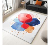 Generico Tappeto Salotto Forme Astratte Ad Acquerello 140 x 200 cm Tappeti Moderno Del Soggiorno, Bianco Tappeto Lavabile Dell'Interno Morbido, Per La Camera Da Letto La Cucina Il Tavolo Della Sala
