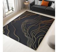 Generico Tappeto Salotto Linea Oro 120x180cm Tappeti Soggiorno Antiscivolo Lavabile, Tappeto Pelo Corto per Camera da Letto Sala da Pranzo Tappeti Decor Interno