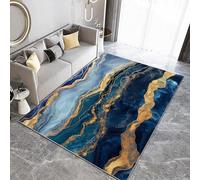 Generico Tappeto Salotto Moderno 60 x 90 cm Stampa Tappeto Trama Di Marmo Glitter Tappeti Camera da Letto Lavabile, Tappeto Soggiorno Pelo Corto Moderni Morbido Antiscivolo Tappeto Decor Interno
