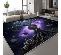 Generico Tappeto Salotto Moderno Lavabile Stile Grande Albero Universo 150x210 cm Tappeto Soggiorno Antiscivolo, Rune Retro Camera da Letto Pelo Corto,Tappeti Grande Sala da Pranzo,Ufficio,Corridoio