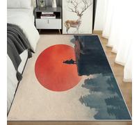 Generico Tappeto Salotto Moderno Samurai Giapponese, Tappeto Ingresso Interno Giappone Orientale Asiatico 60x90 cm, Tappeti da Antiscivolo e Lavabili, Arredo Casa C32