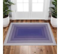 Generico Tappeto Salotto Pelo Corto Camera da Letto, Lavabile, Antiscivolo, Modern Geometric Design Floor Decoration,Purple,180 x 180 cm
