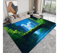 Generico Tappeto Salotto Stile Anime Giungla Città Futuristico Lavabile - Tappeto Pelo Corto Tappeti Soggiorno Morbido Antiscivolo Camera da Letto Tappeti per Sala Pranzo 160 x 230cm