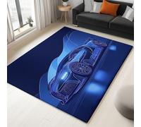 Generico Tappeto Salotto Surrealismo Auto Sportiva 90 x 150 cm Tappeti Moderno Del Soggiorno, Blu Tappeto Lavabile Dell'Interno Morbido, Per La Camera Da Letto La Cucina Il Tavolo Della Sala
