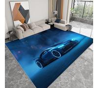 Generico Tappeto Salotto Surrealismo Auto Sportiva Urbana 180 x 240 cm Tappeti Moderno Del Soggiorno, Blu Tappeto Lavabile Dell'Interno Morbido - Per La Camera Da Letto La Cucina Il Tavolo Della Sala