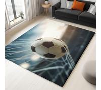 Generico Tappeto Salotto Surrealismo Calcio 60 x 90 cm Tappeti Moderno Del Soggiorno, Bianco Tappeto Lavabile Dell'Interno Morbido, Per La Camera Da Letto La Cucina Il Tavolo Della Sala
