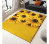 Generico Tappeto Salotto Surrealismo Sfondo Di Girasoli 180 x 240 cm Tappeti Moderno Del Soggiorno, Giallo Tappeto Lavabile Dell'Interno Morbido, Per La Camera Da Letto La Cucina Il Tavolo Della Sala
