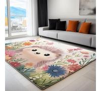 Generico Tappeto SalottoFiori Di Riccio Animale 80 x 150 cm Moquette Camera da Letto Tappeto AntiscivoloColore, Moquette Salotto Lavabile per Salotto Cameretta Bambino Ufficio