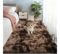 Generico Tappeto Soffice per la Camera da Letto - Tappeto A Pelo Lungo, Morbido, Fondo Antiscivolo, Lavabile, Arredamento Moderno per Il Soggiorno,caffè,120x200cm