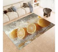 Generico Tappeto Soggiorno Limone Succo Frutta Cibo Imitazione Cashmere 60x120 cm Antiscivolo Anti-Incrostazione Lavabile in Lavatrice Tappeto Ingresso Esterno Adatto per Corridoio Angolo Colazione