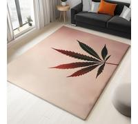Generico Tappeto Soggiorno Pianta Foglia Di Cannabis 90 x 150 cm Tappeti Antiscivolo Morbido, Rosa Chiaro Tappeti Flanella Lavabile, per Camera Letto, Sala Pranzo, Camera Bambini