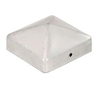 Generico Tappi per Pali a Piramide 6 pz in Metallo Zincato 71x71 mm,Articoli di ferramenta,Barriere e recinzioni,Accessori per cancelli e recinzioni-145489