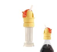 Generico Tappi Superiori per Bottiglie d'Acqua - Ricambio Beccuccio con Cannuccia 2 in 1 Antigoccia - Adattatore per Tappo di Borraccia - per Asilo Scuola Gite Campeggio Picnic Maschi Femmine