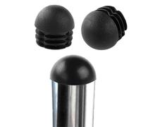 Generico Tappo for tubo tondo for mobili in plastica da 12 pezzi Nuovo cuscino Coprigambe nero Tappetino for piedi Tappo for piedi for mobili antiscivolo(22mm)