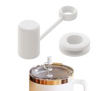 Generico Tappo per fuoriuscite con Copertura in Cannuccia,Coperchio per Tazza con Tappo per fuoriuscita di Cannuccia - Copertura in in Silicone,Copri antigoccia, per Bicchiere, Tappo Antigo