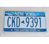 Generico Targa Americana New York The Empire State - Metallo 33x15cm