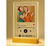 Generico Targa Spotify personalizzato - Targa musicale in plexiglass idea regalo nome canzone artista foto compleanno fidanzati matrimonio anniversario festa mamma papà Natale