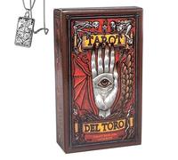 Generico Tarocchi Del Toro - Mazzo tascabile per principianti con collana - Design accattivante, facile da usare