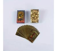 Generico Tarocchi Gold Foil Tarot - Mazzo di 78 Carte con Finitura Dorata | Tarocchi Divinatori Lusso per Lettura, Meditazione e Collezione