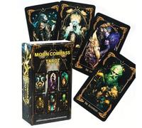 Generico Tarocchi Moon Compass Tarot, Mazzo di 78 Carte da Divinazione, Collezione Fantasy Art Nouveau, Illustrazioni Mistiche a Colori