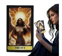 Generico Tarocchi per Principianti, Gioco da Tavolo Cartomanzia, Mazzo di Divinazione Inglese da 78 Carte con Materiale Durevole, Carte dal Design Classico, Mazzo di Tarocchi per Serate in